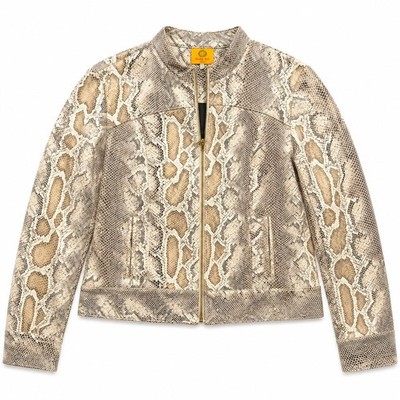 Ruby Rd. Snake Print Zip Front Jacket