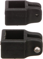 Square Jaw Slide for 1 In. Square Tube Bimini Tops, Black Nylon, Pack of 2
