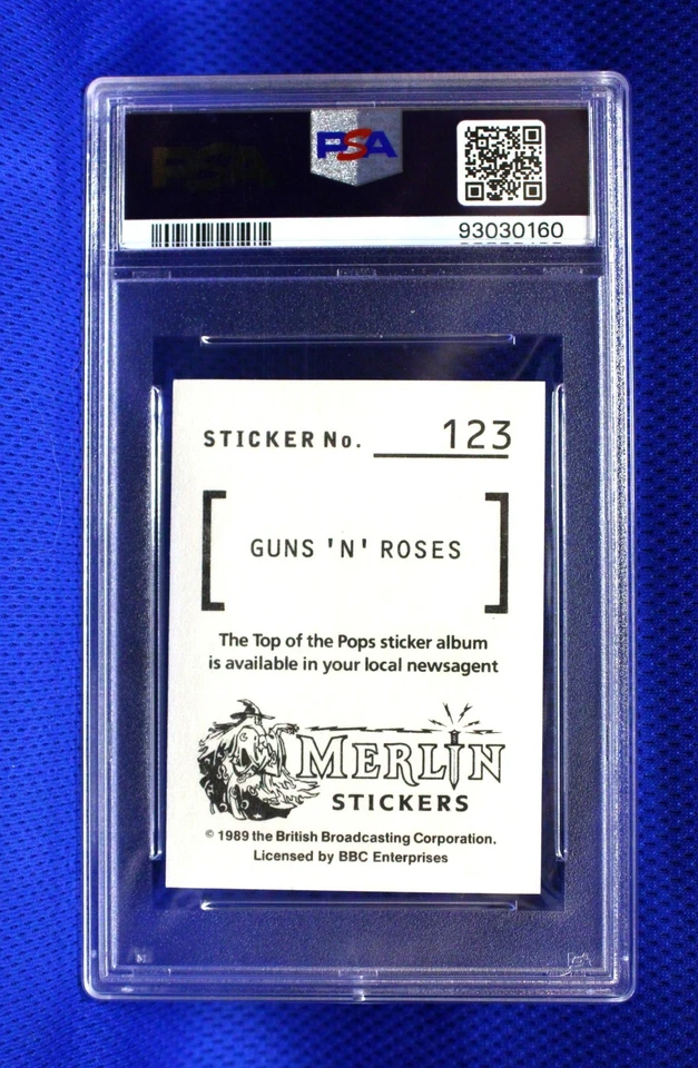1990 Merlin "Top of the Pops" (UK) Guns n Roses (PSA 7) (POP 3) (Only 3 Higher) - Image 2 of 2