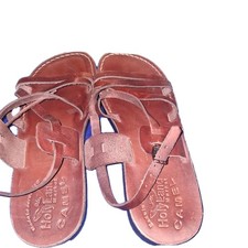 Holy Land Jesus Sandals   Brown Leather Unisex Handmade Yashua Style