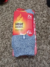 Heat Holders Original Unisex Tog 2.3 Blue Denim /Cream Socks Sz W 5-9 M 4-8 NWT