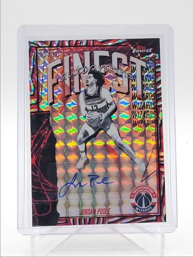 JORDAN POOLE 2025-26 TOPPS FINEST AUTOGRAPHS RED BLACK GEO AUTO 01/10 Q7018