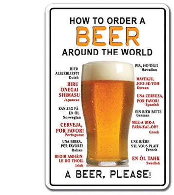 How to Order A Beer Around The World Sign Drink Alcohol Sober Tourist | Indoo...