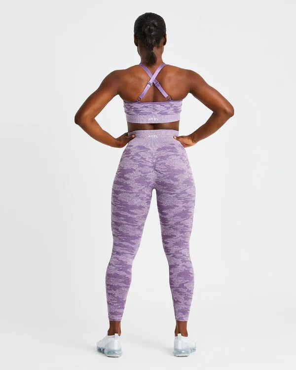 AYBL Evolve Camo Seamless SET leggins XS bra S high waist scrunch bum