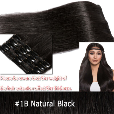 CLEARANCE Clip In 100% Real Remy Human Hair Extensions Full Head Highlight Long