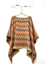 RUE 21 Poncho Over The Head Southwestern Bohemian Zig Zag Print (Size OS)