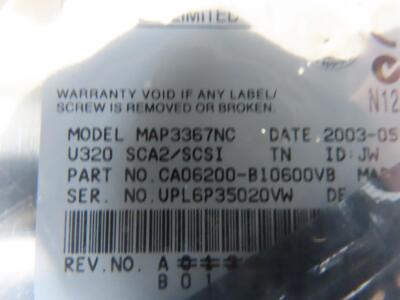 NOS Sun MAP3367NC 36GB 10,000 RPM 3.5 in. Ultra320 SCSI HDD CA06200-B10600VB