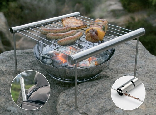 Grilliput Camp Grill GRL42001 Durable stainless construction. Folds down and fit
