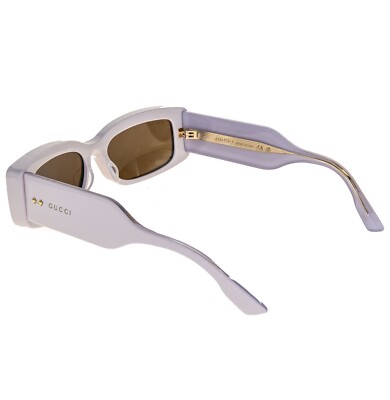 【美品】GUCCI サングラス GUCCI 1528 Ivory Lilac Narrow Sculpted Logo Pin Gg1528S Unisex
