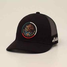 Ariat Mens Cap Snap Back Mexico Flag Eagle Black - A300052001