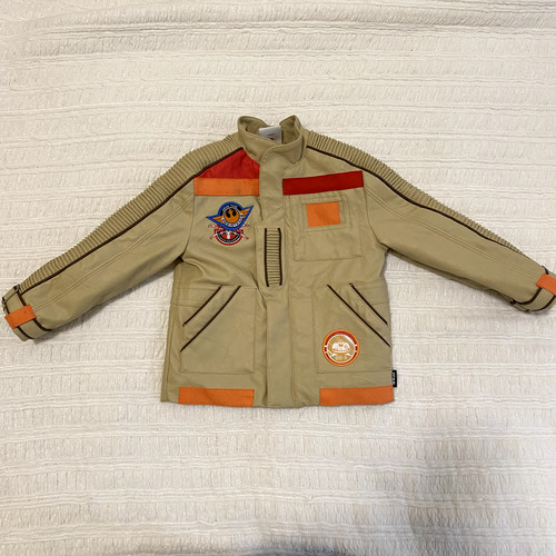Disney Star Wars Jacket Kids Size 3 Tan Faux Leather X-Wing Squadron Resistance