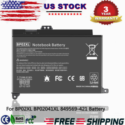BP02XL Battery Genuine OEM For HP Pavilion BP02041XL 849909-850 849569-541 41Wh