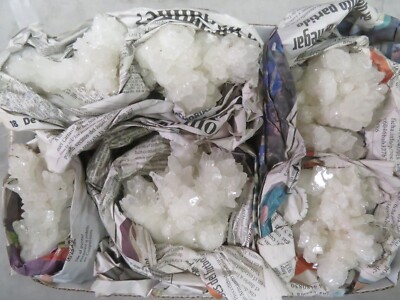 6 Pc Sparkly White Aragonite/Calcite Flat Santa Eulalia Mining District