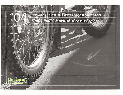Husaberg Parts Manual Book Catalog Chassis & Engine 2004 550 FC, 550 FE & 650 FE