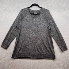 Style Co Womens Sweater Gray Knit Long Sleeve Scoop Neck Pullover Size L