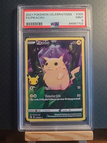 Pikachu 005/025 Full Art - Pokemon Celebrations - Holo Rare - PSA 9 ...