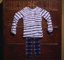 Vtg Gaultier Junior Girl Kids T-Shirt Scoop Neck Long Sleeve Graphic & Tights 4A