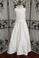 S195 JORDAN L678 SZ 8 DIAMOND WHITE 358 FLOWER GIRL COMMUNION FORMAL GOWN DRE