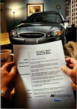 Ford Taurus no Boundaries Original Vintage Print Ad