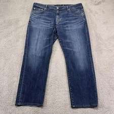 Adriano Goldschmied Jeans Mens 38x34 Blue Graduate Tailored Dark Wash Denim