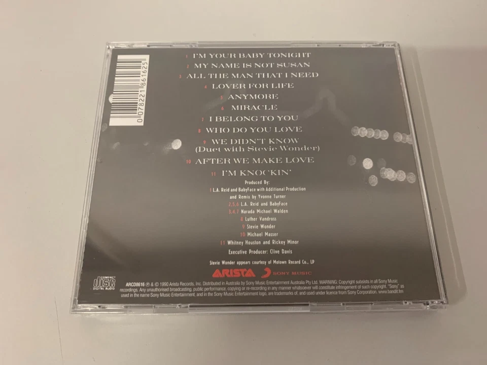 Whitney Houston – I'm Your Baby Tonight - Australia Import CD © 1990/?? - NEW - Bild 3 von 3