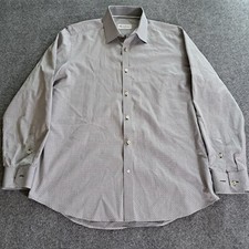 Robert Graham Shirt Mens Size 16.5/42 Gray Black Geometric Button Up Long Sleeve