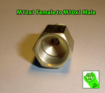 2 x Brake Line Pipe Brass Inline Male to Male Fitting Connector Coupler
