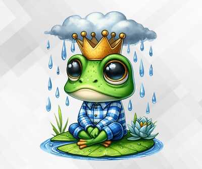Niedlicher Frosch regnet Wand Laptop Auto Vinyl Aufkleber Abziehbilder ty889