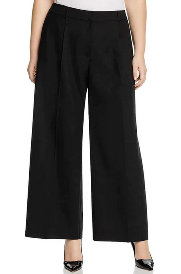 Calça Eileen Fisher perna larga preta 20W nova com etiquetas $298