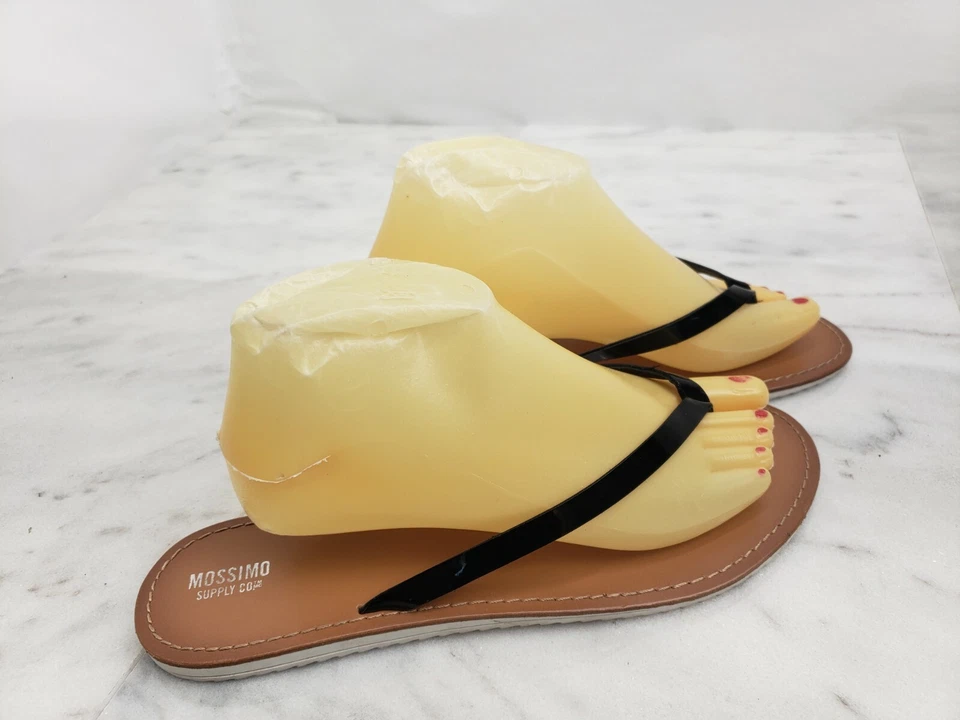 MOSSIMO Women's Shoes Supply Co Slip On Thong Flip Flop Slide Black Size 11 - Image 3 of 4