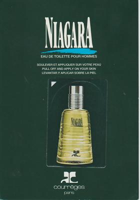 Werbekarte + Patch - Niagara de Courrèges beidseitig