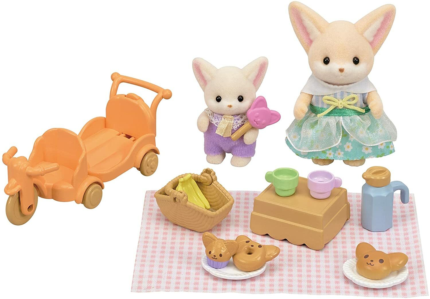 НАБОР ДЛЯ ПИКНИКА Sylvanian Families FENNEC SIBLING DF-24 w / Tracking NEW