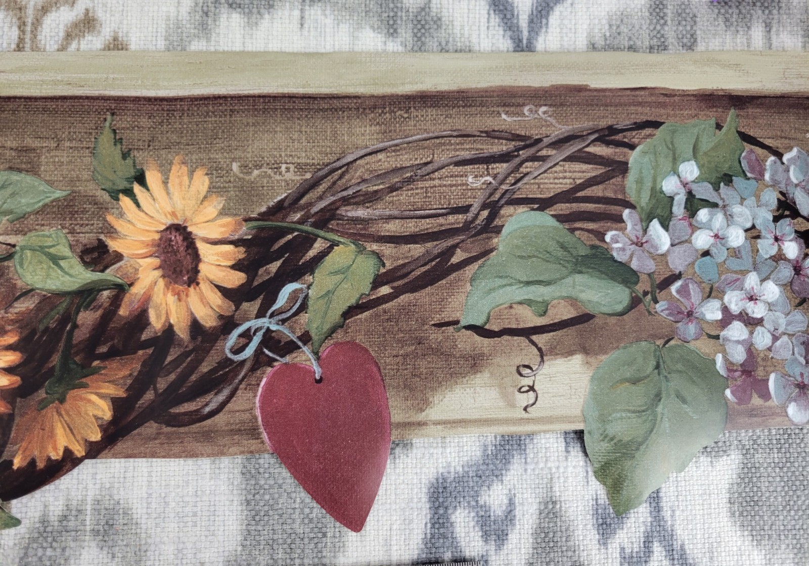 NEW Lot Of 4 York Wallpaper Border Die Cut Sunflower Country Vine eBay