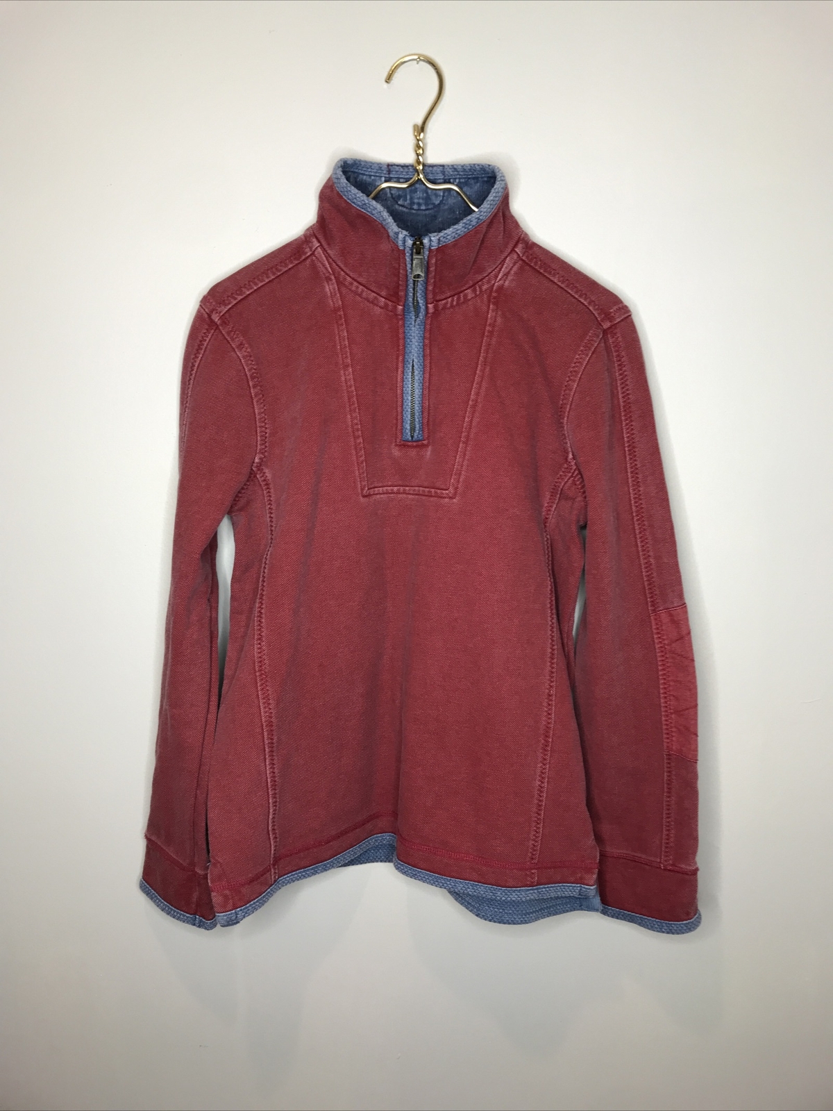 Fat Face The Iconic Airlie Men's Red Quarter Zip Pull… Gem