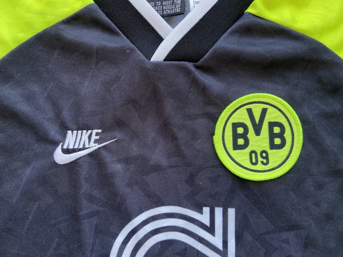 BORUSSIA DORTMUND 1995 1996 AWAY SHIRT JERSEY LONG SLEEVE NIKE sz
