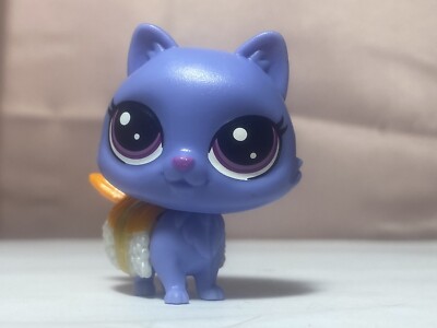 [Littlest Pet Shop] LPS No # Sans Number Purple SUSHI Cat Hungry Pets ...