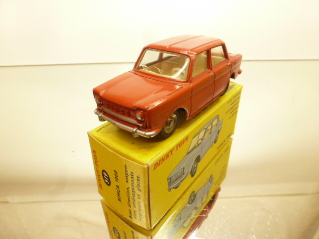 Rare Dinky d'origine Simca 1000 rouge + boite Ref :519