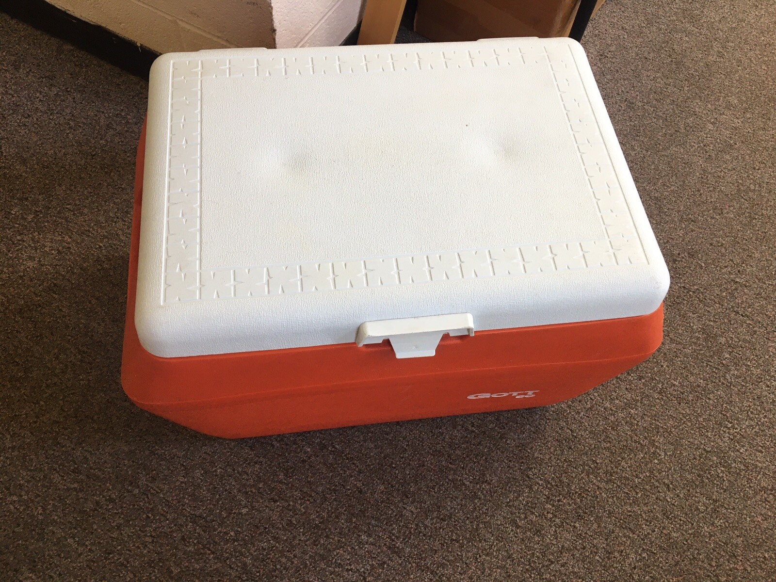 Gott 50 Model Vintage 1950 Orange Ice Chest Cooler Nice condition eBay