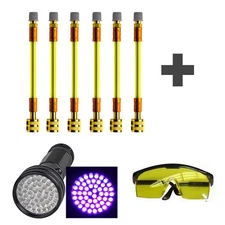 Leak Saver Direct Inject UV - 6 Pack - With UV Light & Glasses - HVAC Automotive