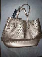 Nwt- Street Level Gold Shoulder Bag Shoulder Bag- Laser Cutout