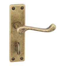 Urfic Door Handles Set Victorian Scroll Metal Lever Latch Internal External