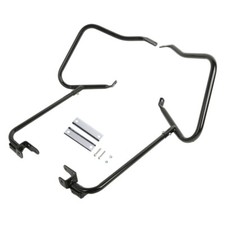 Juego de barra protectora de soporte de bolsa de sillín negra para Harley Touring Road King FLHR 14-2024