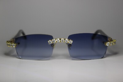 50 Pointers VVS1 Moissanite Custom Baller Sunglasses Agape Model 8 CTW