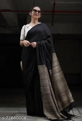New Khadi Cotton saree With Running Blouse Piece party Festive Wear For Women