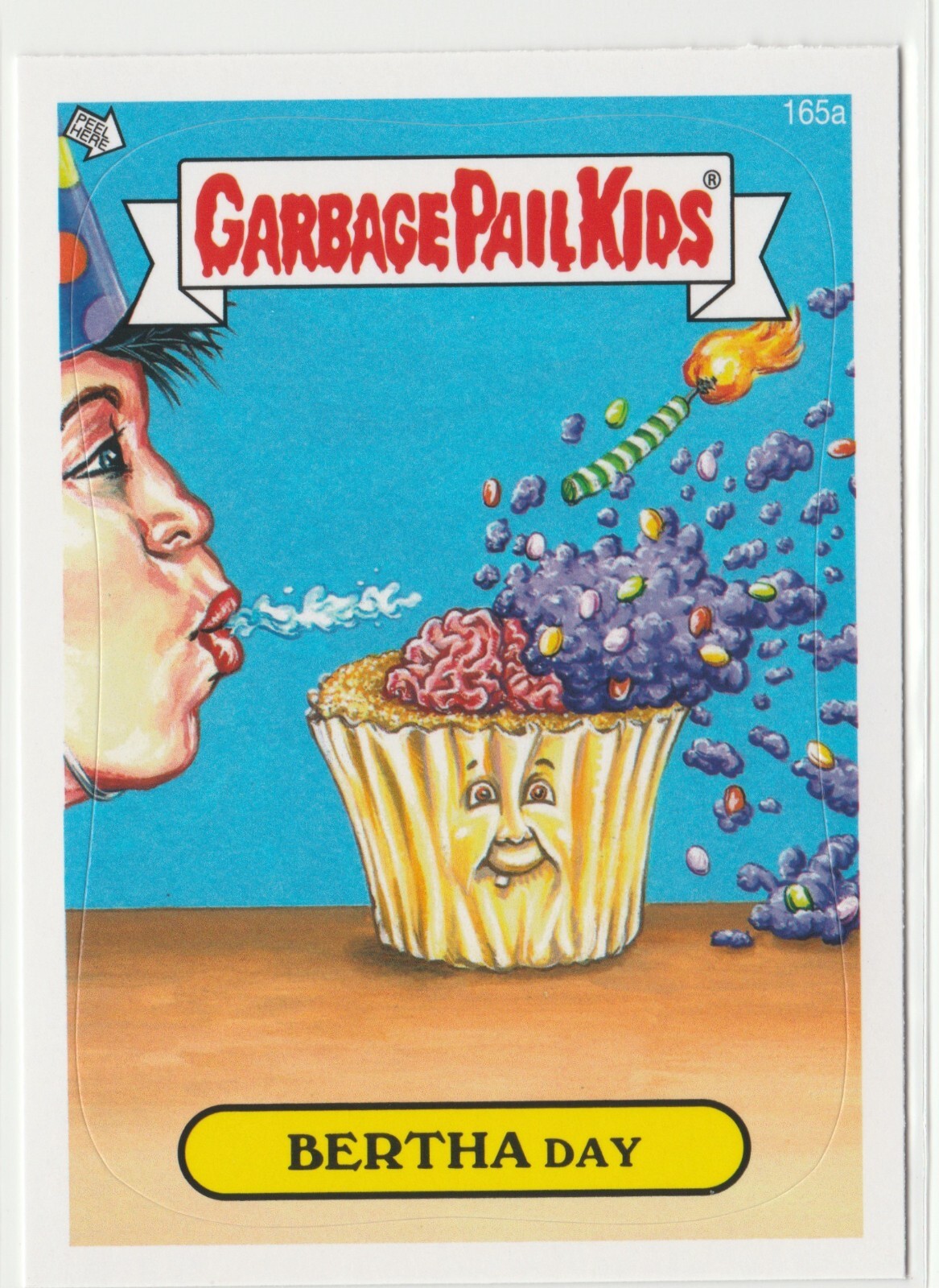 Vintage 2013 GPK Bertha Day #165a Garbage Pail Kids Series 3 BNS3 Card