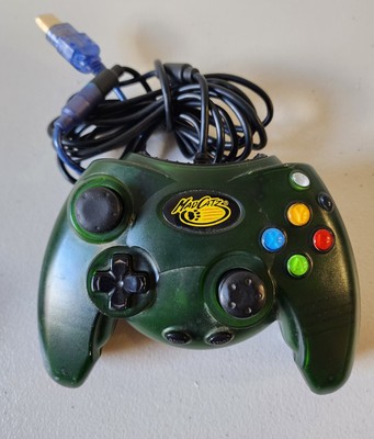  Xbox 2003 Microseft Mad Catz Green Translucent 4516 Controller With Breakaway