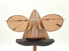 Vintage Kenneth Cole Clear Vision Gold Tortoise Oval Sunglasses FRAMES ONLY