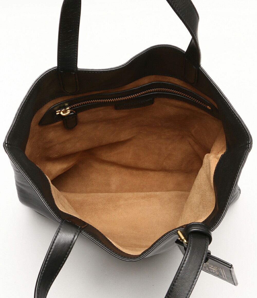 Borsa Ralph Lauren Purple Label Big Pony Logo in pelle nera