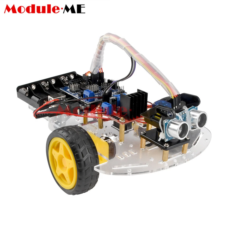 Avoidance Tracking Smart Robot Car Chassis Kit Ultrasonic module For Arduino K - Image 2 of 4