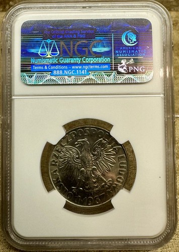 Poland 1967 MW Maria Skłodowska-Curie NGC MS 66 High Grade - Picture 4 of 5